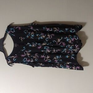 Flowy Black Floral Tank Top - Size: 3X - Worthington Women